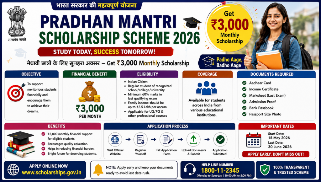 Pradhan Mantri Scholarship Yojana