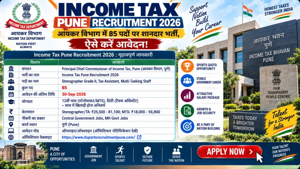 Income Tax Pune Recruitment 2026