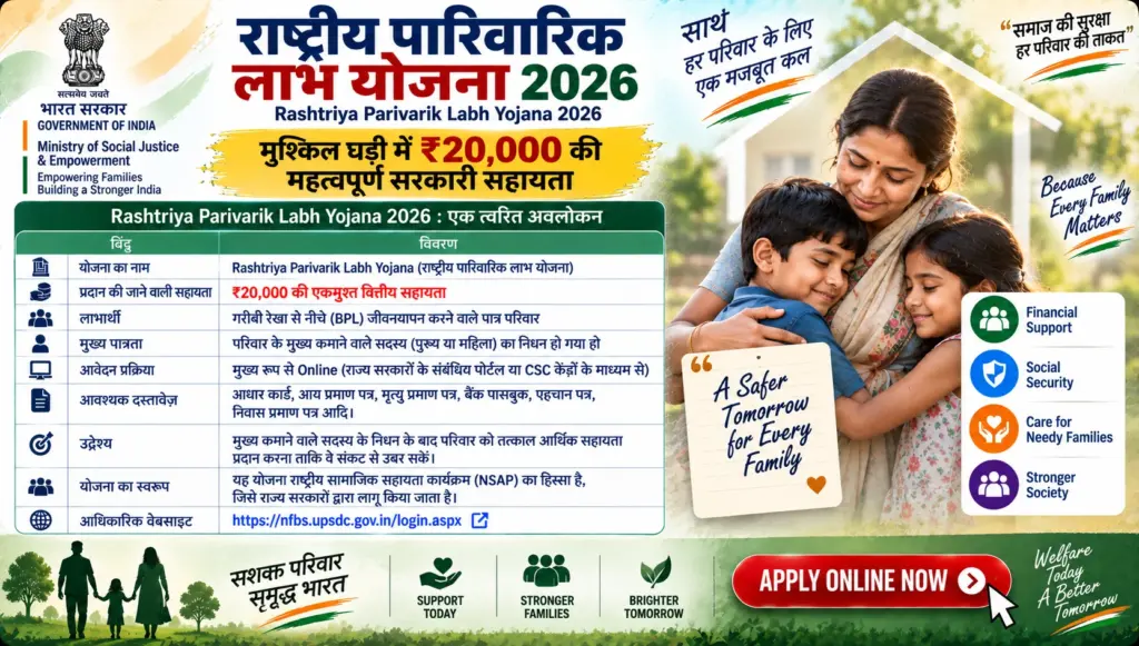 Rashtriya Parivarik Labh Yojana 2026